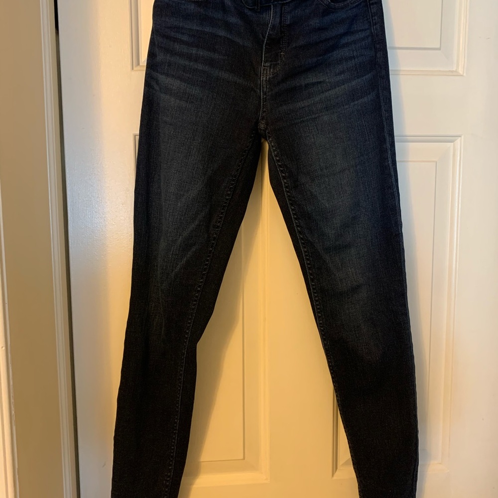 White House Black Market Belted Skinny Ankle Jeans